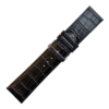 Extra-wide crocodile grain leather watch strap