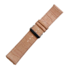 Extra-wide crocodile grain leather watch strap