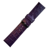 Extra-wide crocodile grain leather watch strap