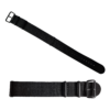 Nato style one-piece nylon watch strap with black steel buckles