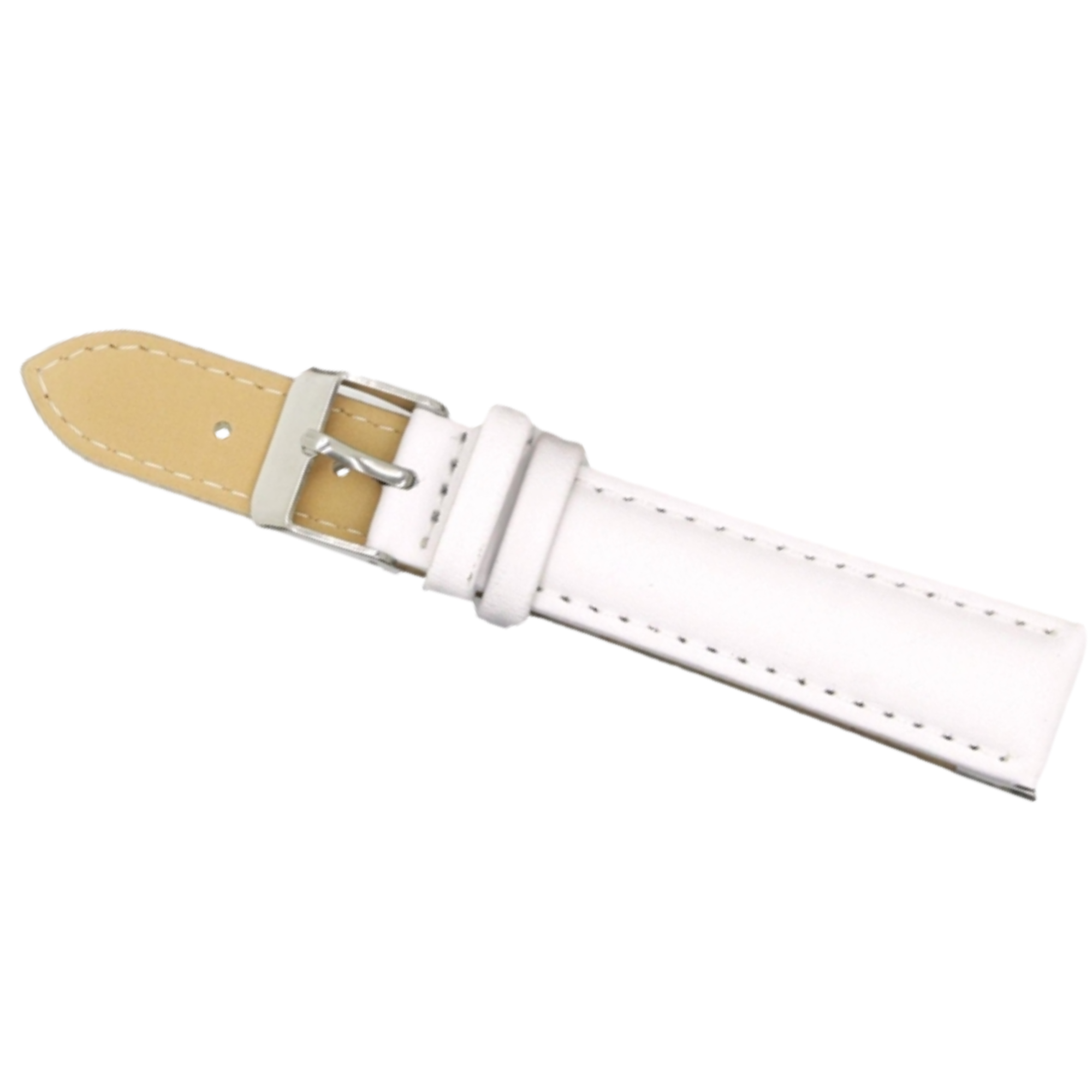 Calf grain leather watch straps with stainless steel buckles.